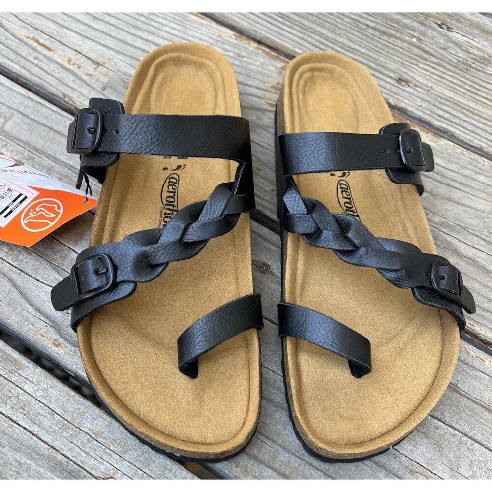 NWT! Aerothotic Seraph Women’s 39 US 9 Slide Sandals - Black